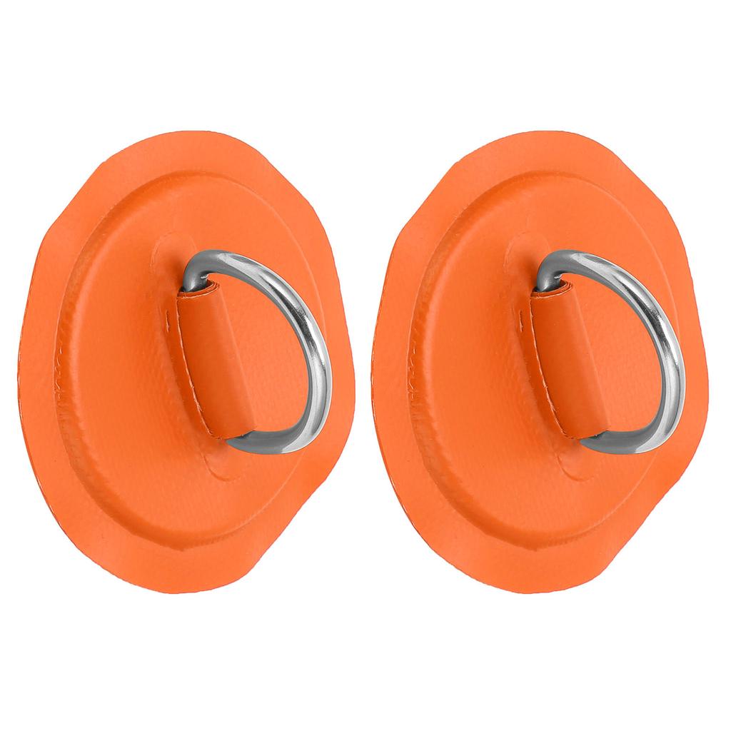 D Ring Pad Patch PVC Inflatable Boat Raft Dinghy Canoe Surfboard Kayak Tie Down FittingOrange