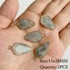 Natural Flash Labradorite Stone Charm Pendant Healing Semi-precious Stone Connector for Jewelry Making Necklace Accessories Gift