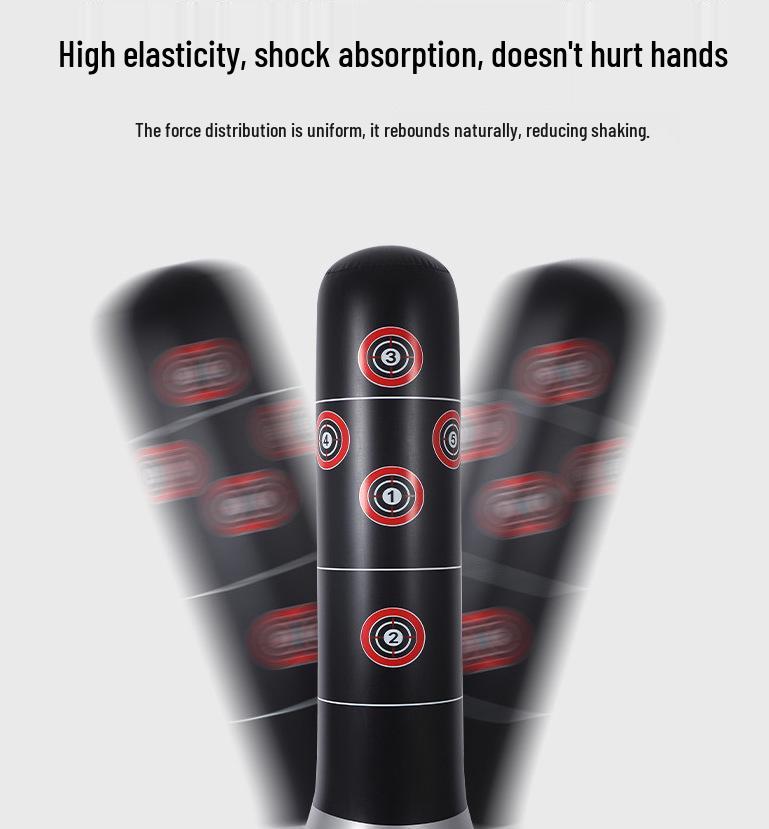 Förtjockad Fristående Uppblåsbar Boxningssäck för Vuxna - Fitness & Stresslindring