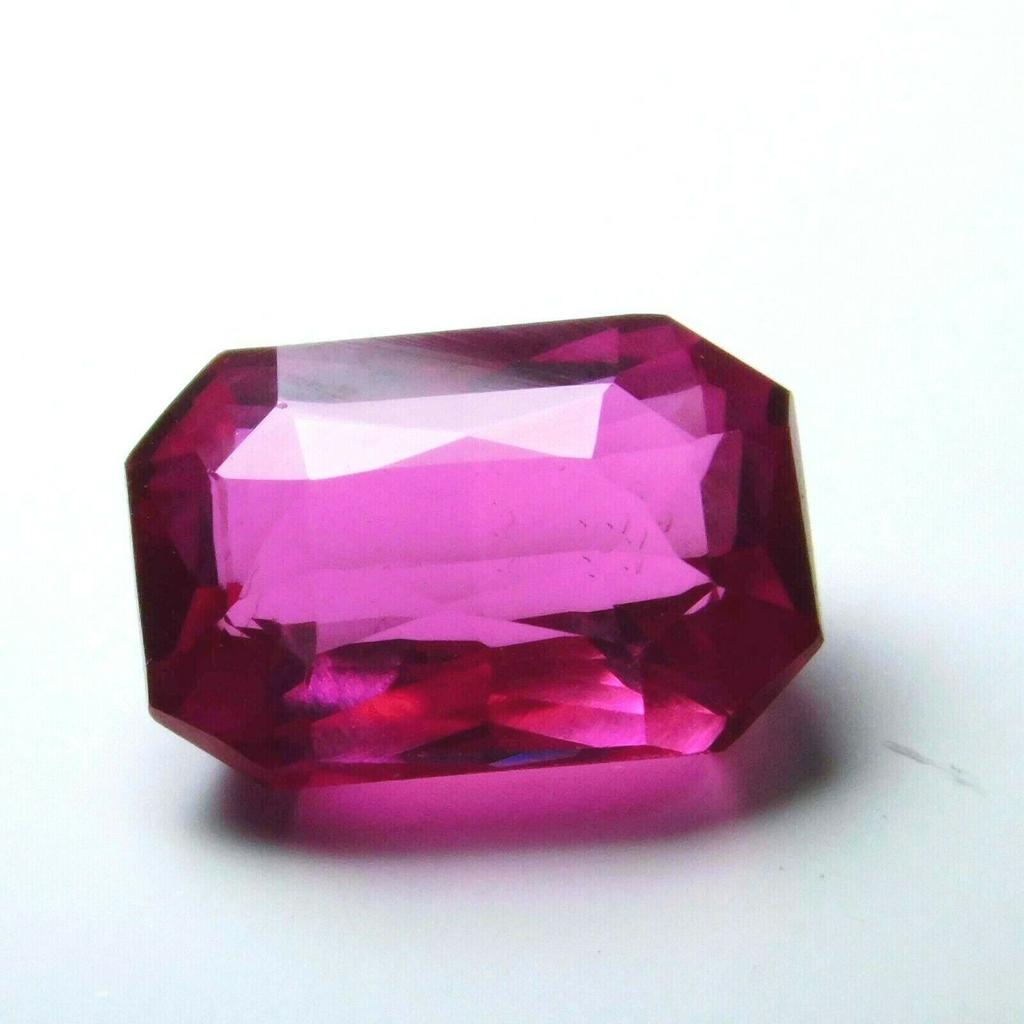 4.30 Carat Natural Sapphire Loose Gemstone CERTIFIED Pink Emerald Cut Ring Size