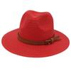 Cappello Panama Primavera Estate con Cinturino Giallo Accessori Cappello di Paglia Spiaggia Traspirante Casual Cappello Jazz Stile Europeo Americano