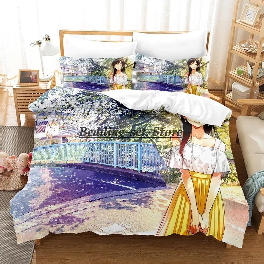 Comfortable Anime Print Bedding Set With Duvet Cover And Pillowcases Single Twin Full Queen King Sizes For All Ages