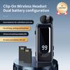 D70Pro Lavalier Business Bluetooth 5.4 Earphones Talk/Music Time 36 Hours LED Digital Display With Mic Noice Cancelling Headset