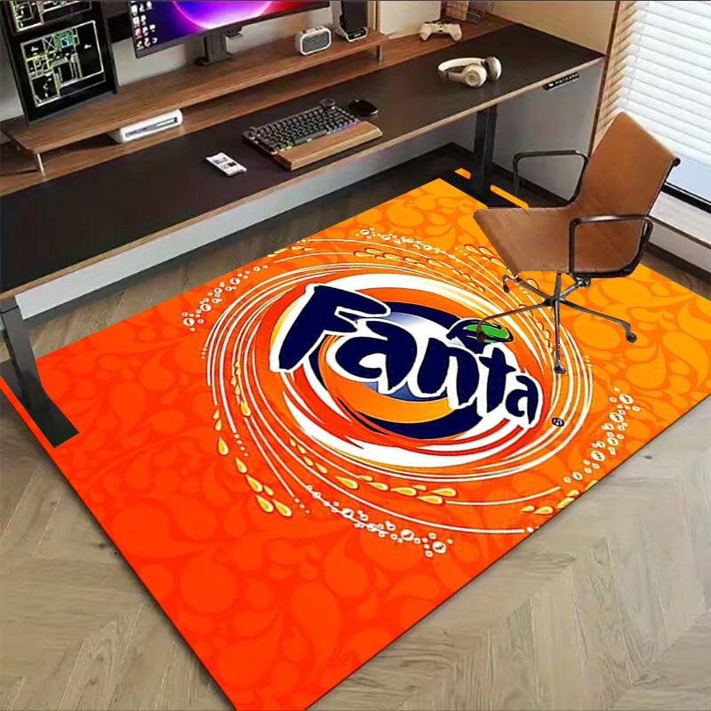 Fanta Orange Swirl Carpet For Playroom Bedroom Living Room Sofa Home Decorkids Game Area Rug Nonslip Floor Mat
