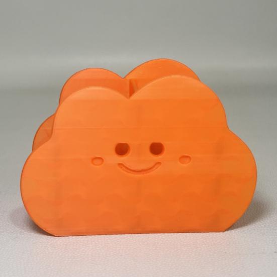 Storage Box Cloud Shape Waterproof Desktop Organizer with Rounded Edges Cute Macaron Colors Holder for Pens Makeup Brushes