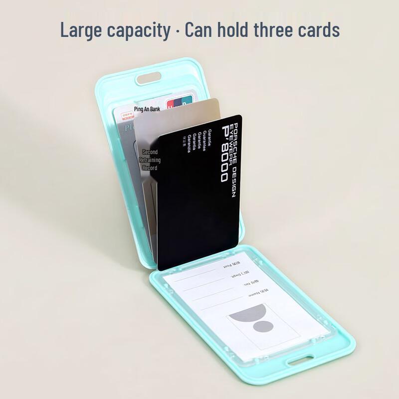 Morandi Color Vertical Work ID Card Holder with Lanyard