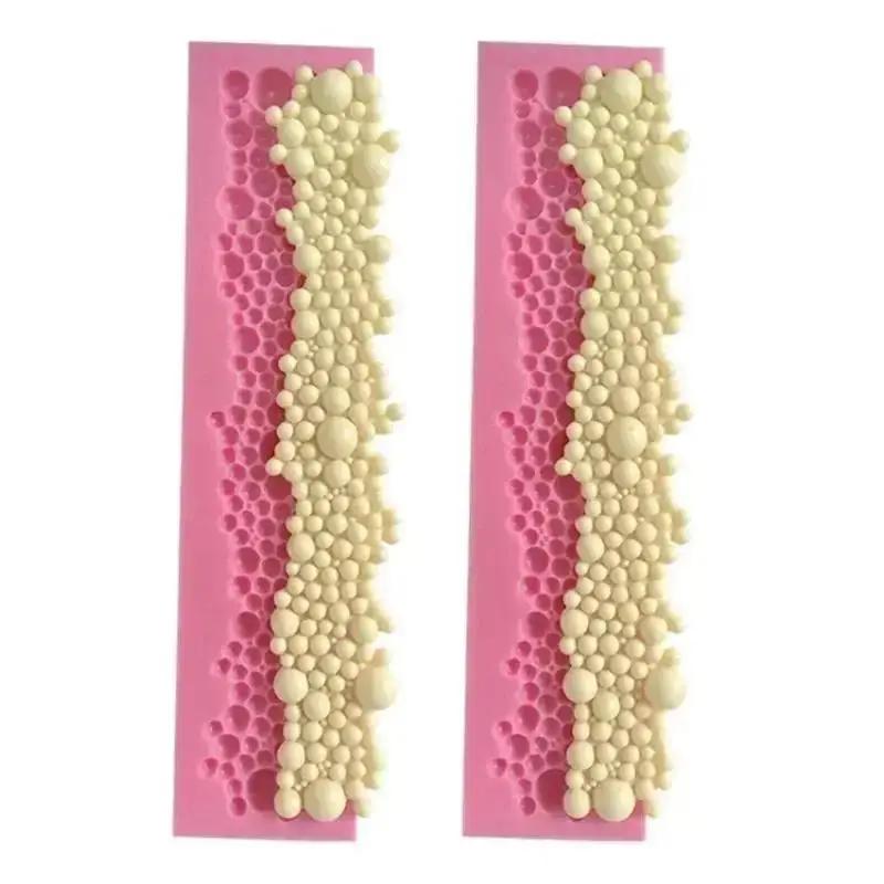 New Baking Handmade Creative Molds Tools Pearls Fondant Cake Mould New Design Round Silicone Bubbles Cake Decor Baking Molds