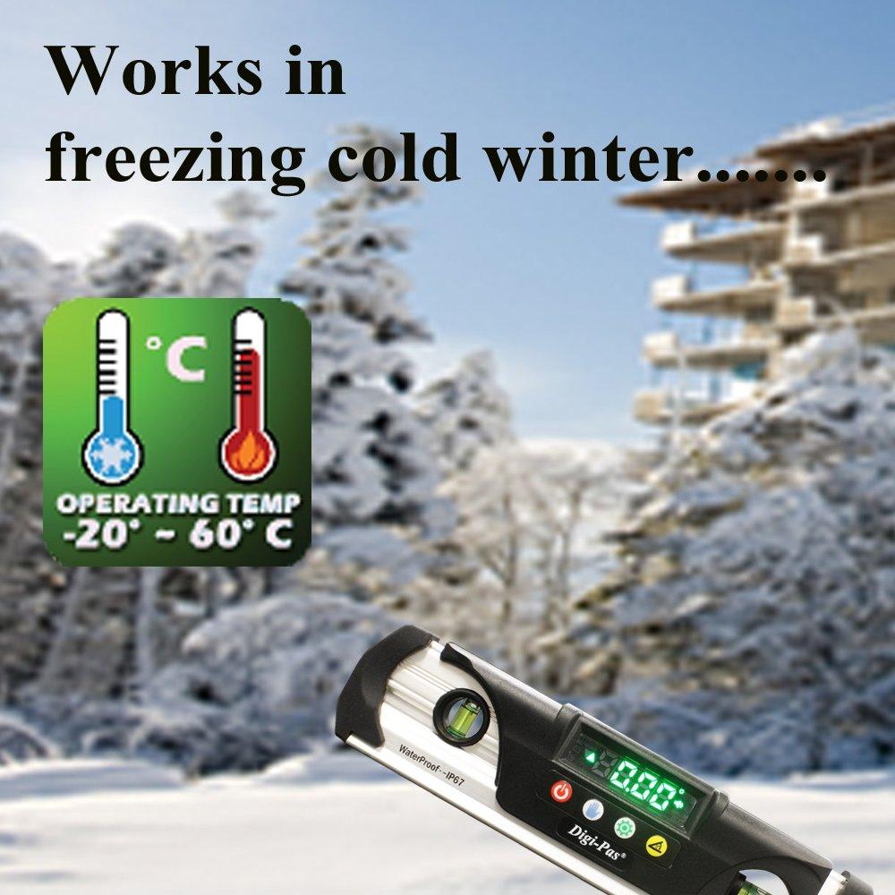 Digi-Pas Waterproof Digital Level 0.05 Degree 200mm DWL280Pro Inclinometer Magnetic