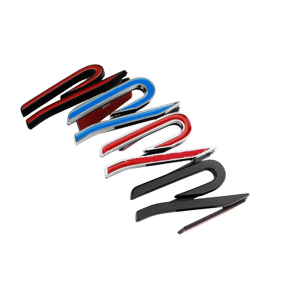1Pc Metal R Car Front Grille Emblem Stickers Decals for Volkswagen VW Golf 5 6 7 8 R LINE Beetle Passat Tiguan Jetta Accessories