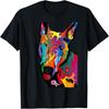 Colorful Pop Art Portrait Jack Russell Terrier Dog Men Women T-Shirt