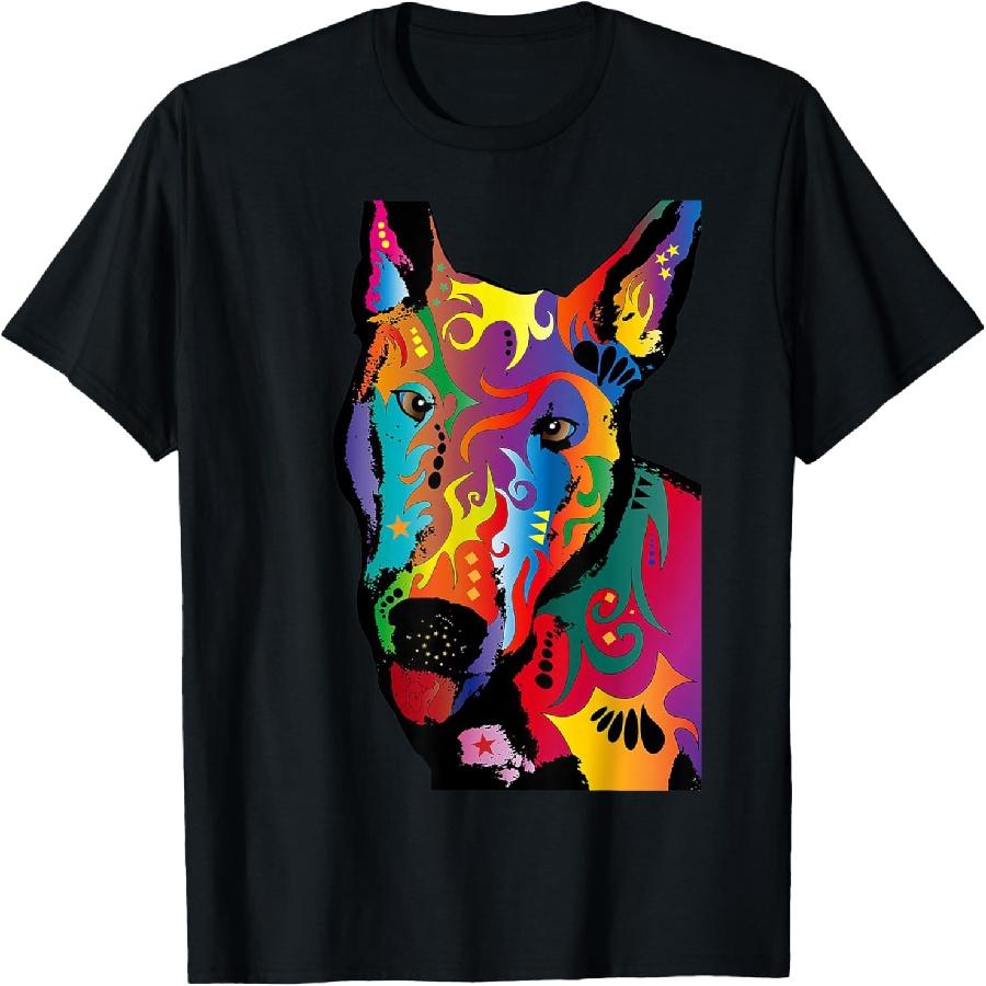 Colorful Pop Art Portrait Jack Russell Terrier Dog Men Women T-Shirt S
