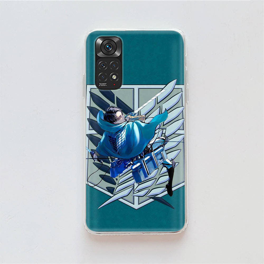 DT52 Anime Attack On Titan Case for Samsung A04 A14 A23 A34 A54 M23 M33 M52 M53 Realme 10 9 C30S C35 C55 VIVO Y02S Y21 Y33S Y51 X80 Pro Clear Cover