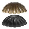 4 Pieces for Shell Shape Cupboard Drawer Pulls Retro Zinc Alloy Dresser Drop Pull Handle Cabinet Pulls Furniture Parts