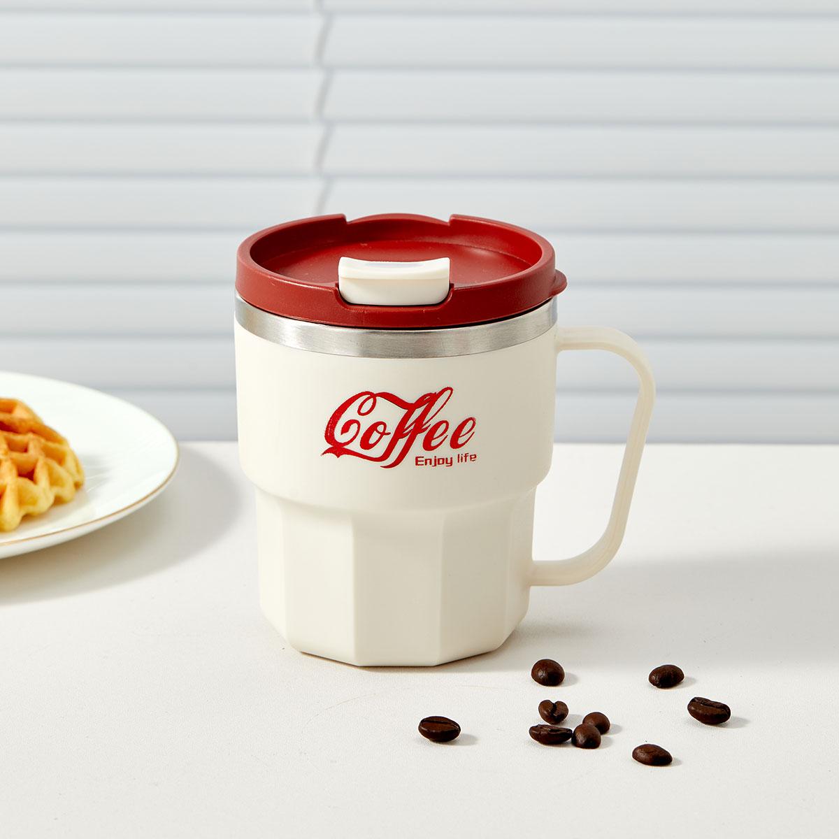 

WORTHBUY Портальная кружка для кофе с двойными стенками и термоизоляцией, из нержавеющей стали 304, многоразовая, герметичная, для питья, для школы, офиса 401-500ml