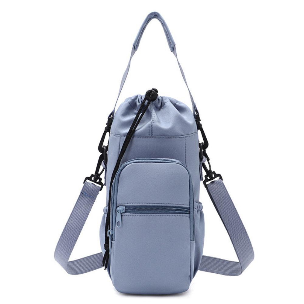 

Adjustable Strap Thermos Cup Sleeve Crossbody Universal Water Bottle Bag Lightweight Insulated Thermos Bottle Holder синий