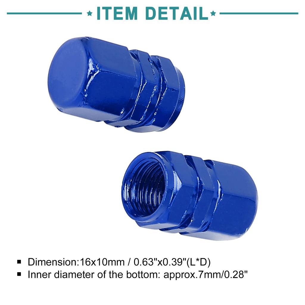 ACROPIX Tire Stem Valve Caps Universal Navy Blue 4pcs