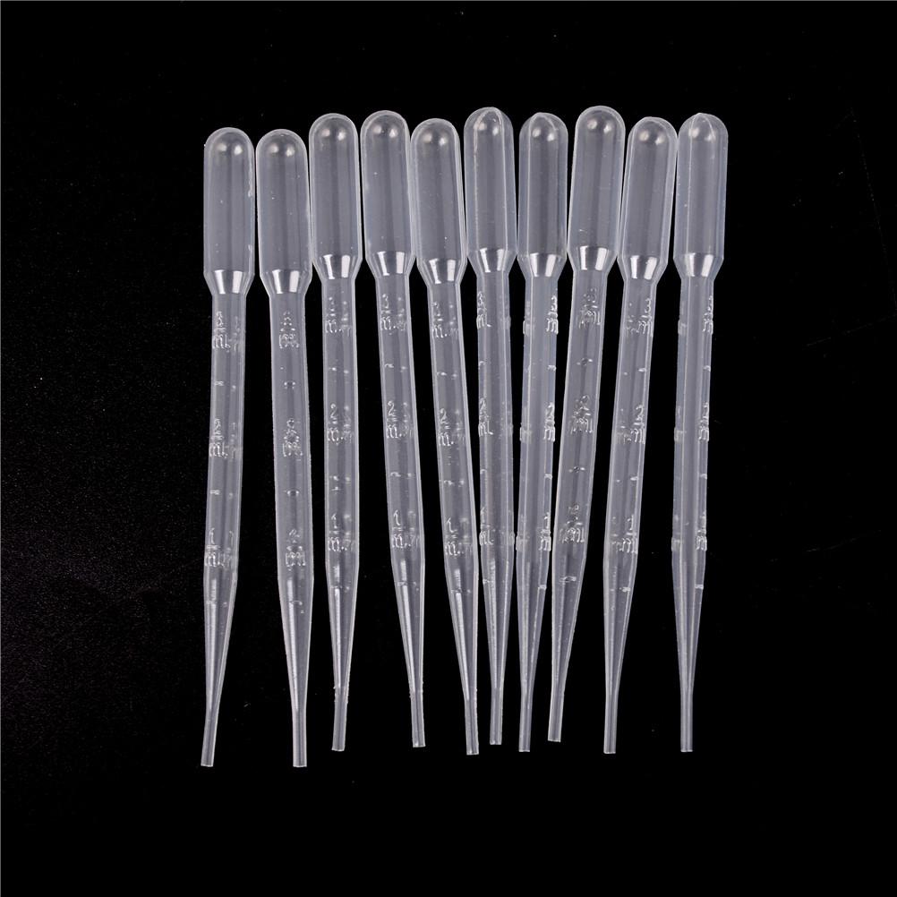 100Pcs 3Ml Transparent Pipettes Disposable Safe Dropper Graduated Pipettes
