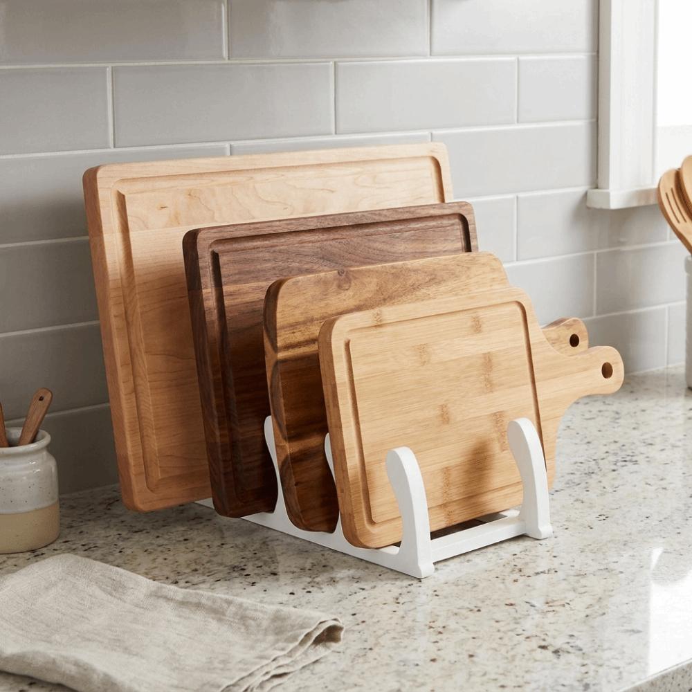Plastic Pot Lid Rack Large Capacity Vertical Pan Lid Storage Rack Cookware Organizer for Kitchen