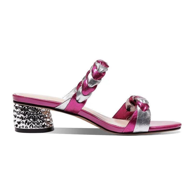 

2024 Женские повседневные босоножки на плоской подошве с удобным толстым каблуком Оригинальные тапочки для женщин на лето 39