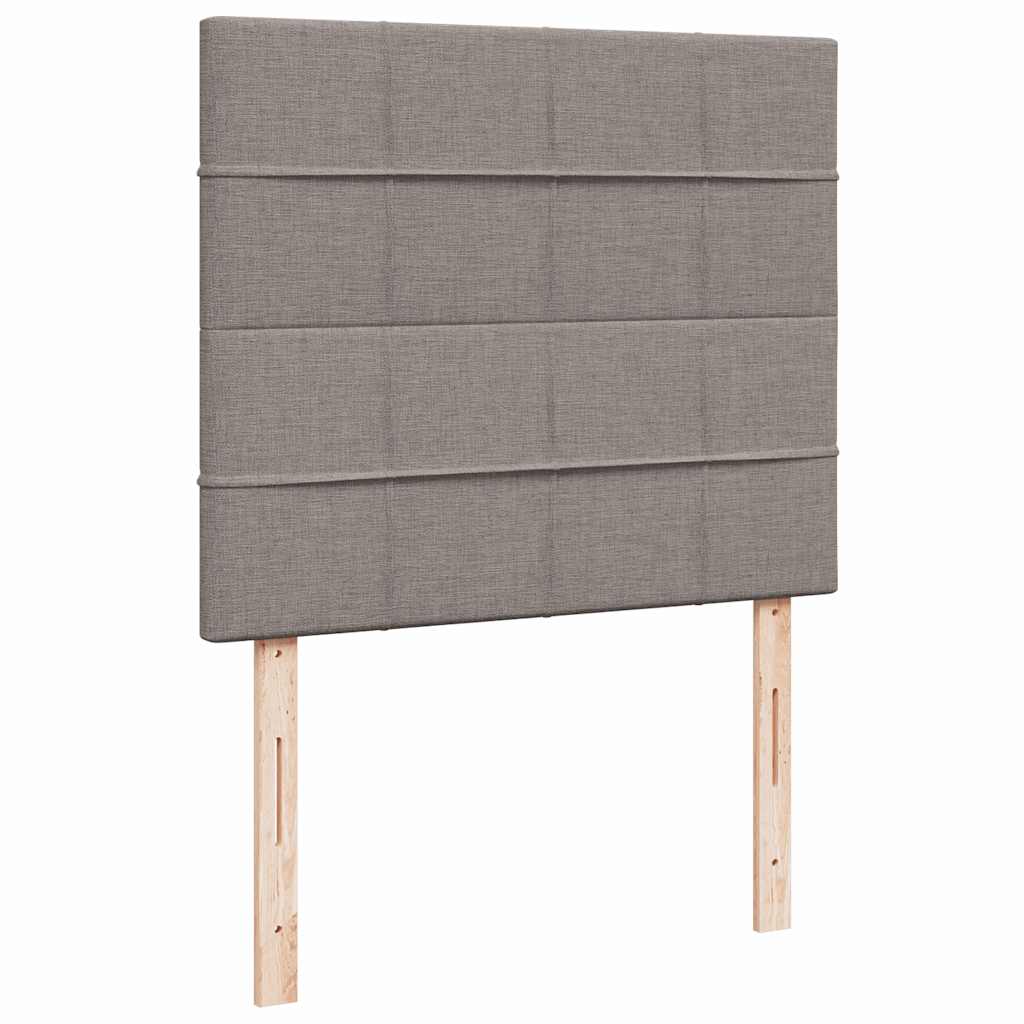 Vidaxl Łóżko Kontynentalne Z Materacem, Taupe, Tkanina, 120X200 Cm