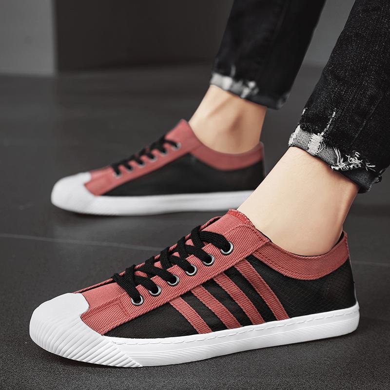 

Shell head skateboard shoes ice silk cloth shoes summer breathable men s shoes student street versatile canvas shoes daily casual shoes 39