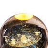 3D Crystal Ball Night Light Rechargeable Battery Soft Light Multifunction Crystal Ball Lamp with Wooden Base for Home Bedroom Solar System