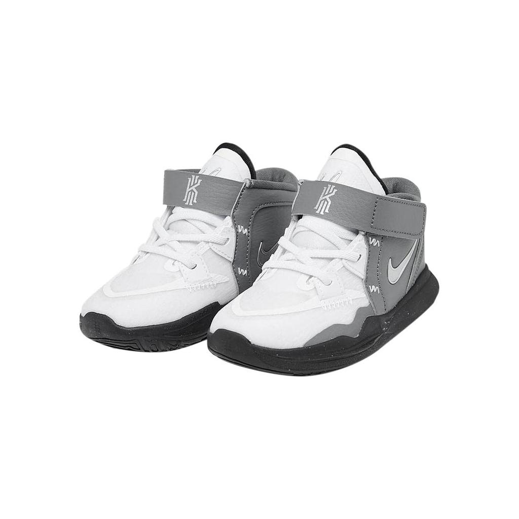 New Nike Kyrie 8 Infinity 'White Cement' Mid-Top Performance Basketball Shoes Gray White Infant And Toddler DD0337-108
