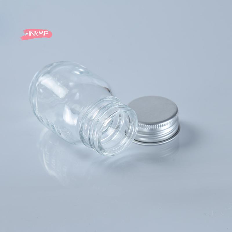H-1Pc 30ml Small Glass Bottle With Lid Medicine Bottle Leak-proof Powder Capsule Bottle Empty Refillable Glass Bottle Portable