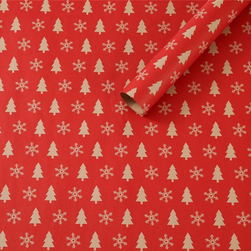 Christmas Themed Wrapping Paper Set 5 Pack 50x74cm Thick Recyclable Materials Assorted Seasonal Artwork