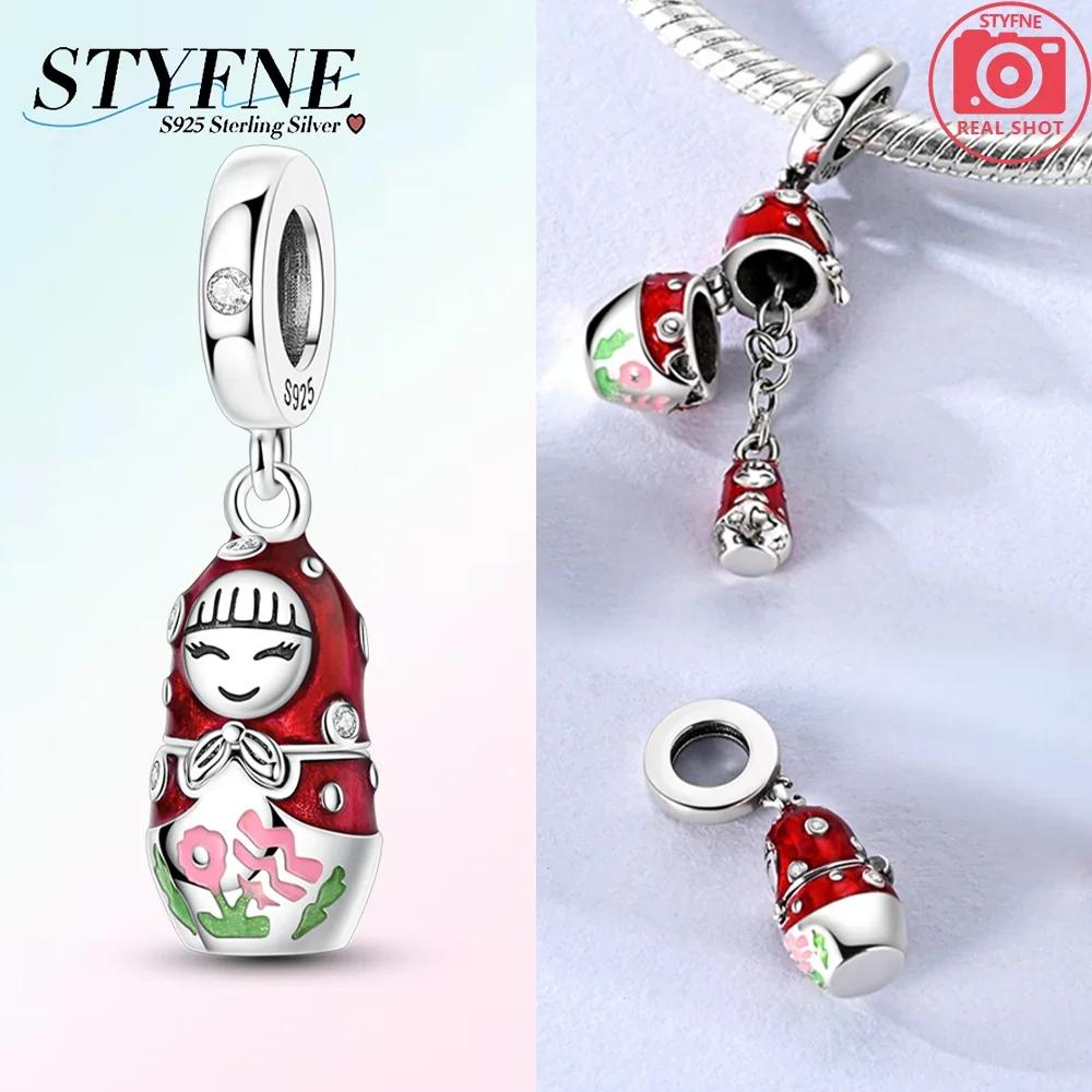 Original Color-Changing Rose Pendant Cherry Butterfly Girl Cat Copper Charms Bead Fit Bracelet Accessory Gift Diy Jewelry