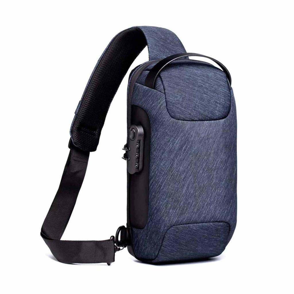 Oxford Cloth Crossbody Bag – -Theft Messenger Backpack with Password Lock, Scratch-Proof Travel Shoulder Bag,Lightweight Sport Sling Bag
