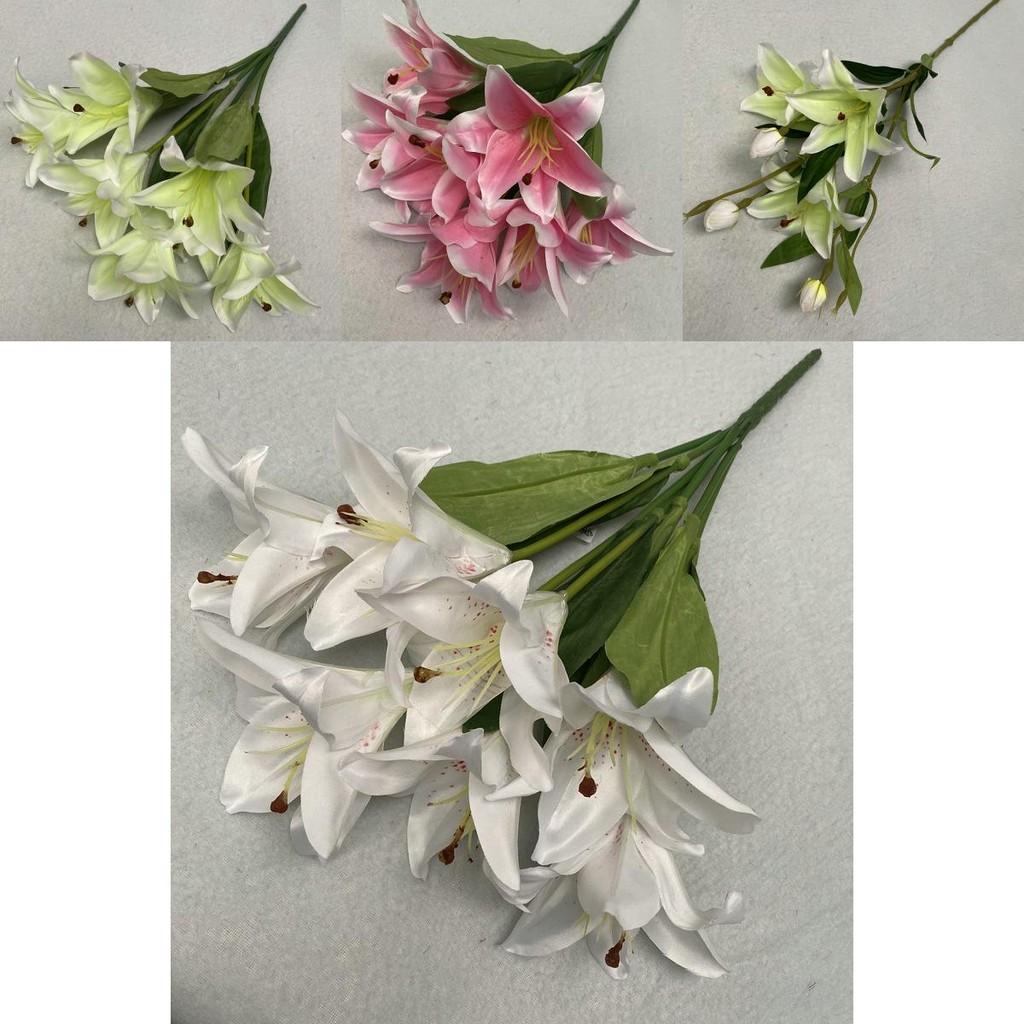 Konstgjord Silkeslilja Blomsterarrangemang För Bröllopsdekoration Heminredning Fotorekvisita