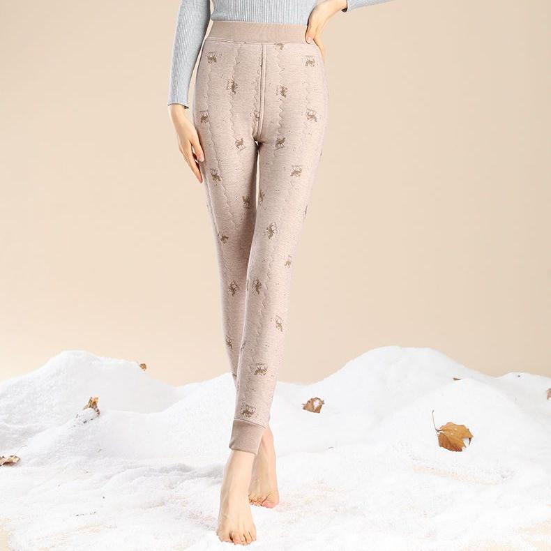 Winter Warme Hosen Verdickte Frauen Mittleren Alters Slim Fit Bottoming Hosen Mama Hosen