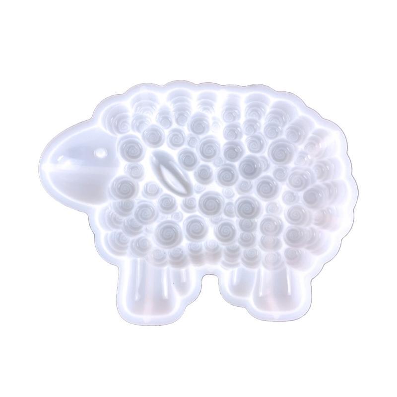 652F Artistic Sheep Gypsum Silicone Molds for Creative Workshops Resin Mould