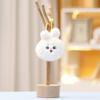 Cat Rabbit Panda Key Chain Cartoon Girl Backpack Decorative Pendant Doll Plush