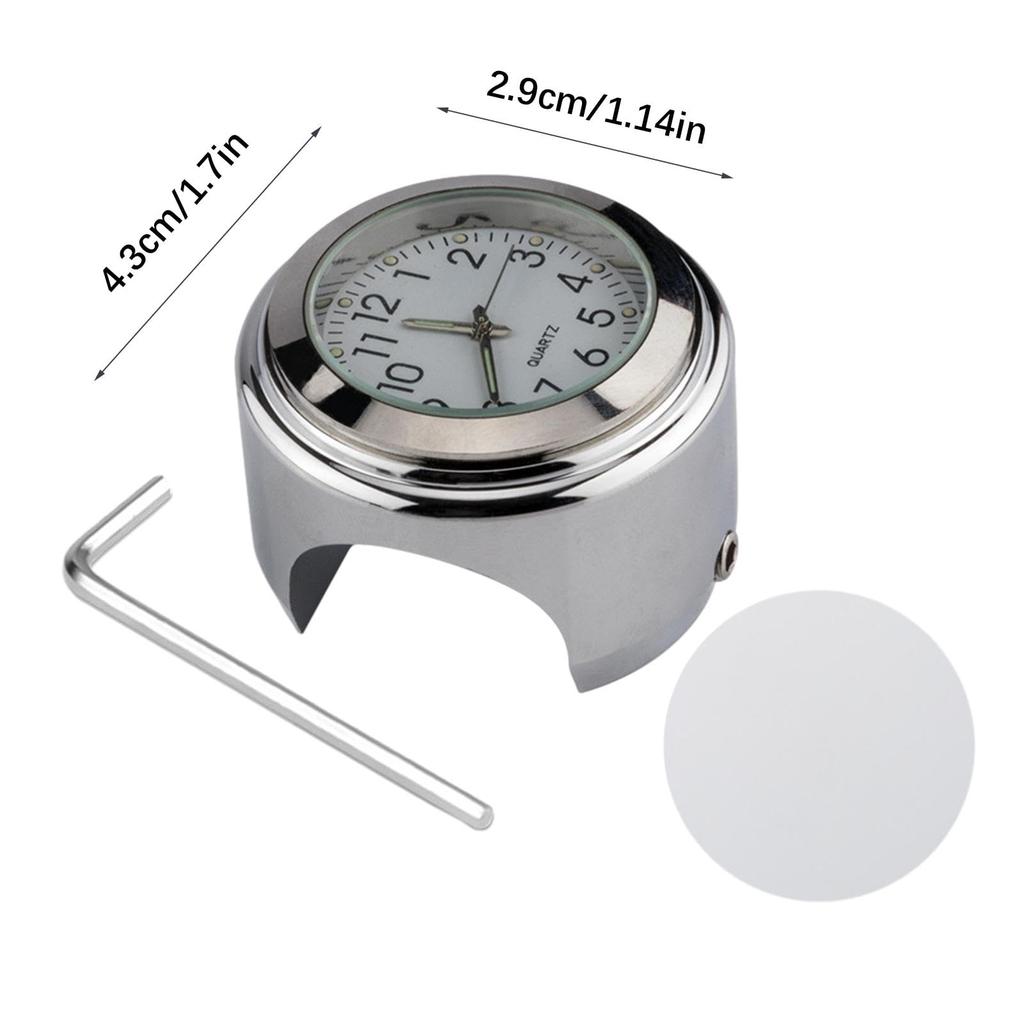 Bicycle Handlebar Clock - Waterproof Clock and Thermometer, Bike Clock