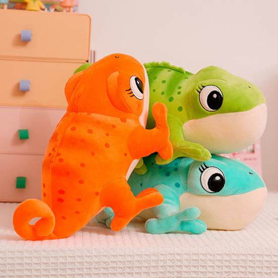 Cute Imitation Chameleon Plush Toy Vivid Appearance Stuffed Animal Doll Kids