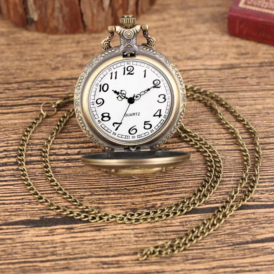 Vintage Chinese Zodiac Quartz Pocket Watch Necklace Pendant Gift Collectible Gifts for Men Women