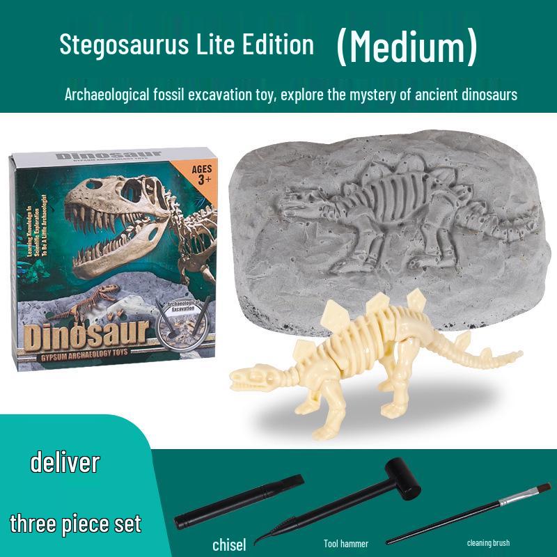 Dinosaur Fossil DIY Excavation Toy - Educational Handmade Archaeology Kit for Kids