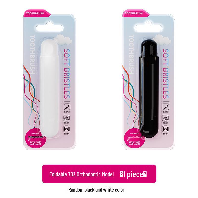 Travel Gear: Compact Folding Toothbrush - Portable and Convenient for Trips, Individually Packaged for Easy Storage