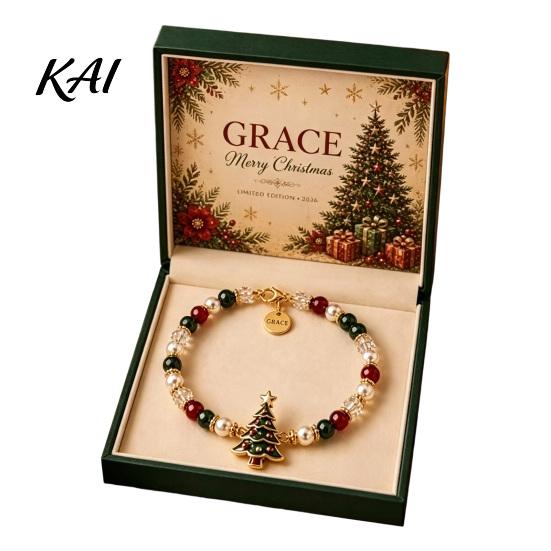 Bracelet Christmas Bracelets for Women, Santa Claus Elk Snowman Tree Versatile Beaded Bracelet, Holiday Jewelry Gifts Stocking Stuffers, Party Favors