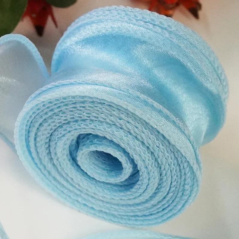 40mm Roll Sheer Chiffon Ribbon Organza Satin Ribbons for Gift Wrapping Decoration Wedding Bouquets Wreath Sewing Supplies