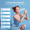 Portable Turbo Fan 3 In 1 High Speed Handheld Fan With Stepless Speed 1 100 Adjustable Rechargeable 90 Foldable Digital Display