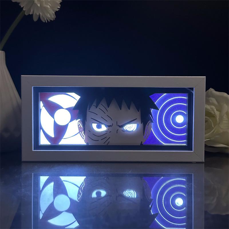 Naruto Anime Paper Carving Lamp: Desktop Ornament & Photo Frame Figurine