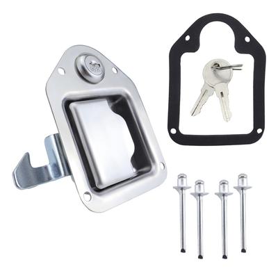 Stainless Steel Trailer Door Latch Lock with 2 Keys For Camper RV Truck Tool Box
