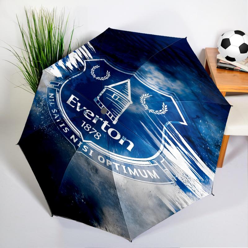 Ever-ton Football Club Crest Printed Automatic Umbrella, 8-Frame for Travel, camping, Casual Umbrella, Essential Gift for  for family and friends