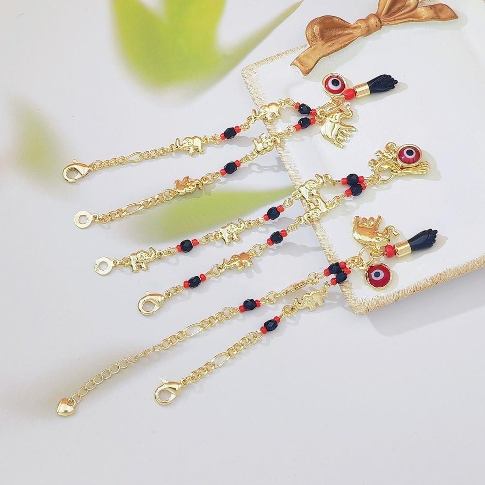 Copper Elephant Bracelet Vintage Retro Bracelet Fashion Bohemian Style Bead Bracelet Women