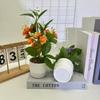 Jasmine Artificial Flower Potted Plant With Rain Flower Stone For Interior Decor