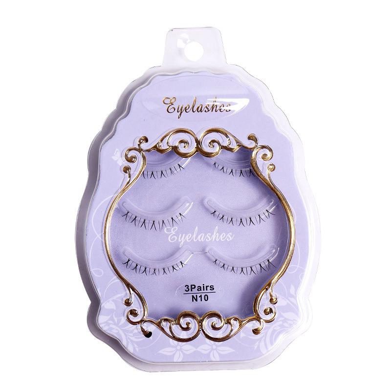 

Накладные ресницы для начинающих, естественная имитация, 3 пары, перекрестная завивка, прозрачная добавка, супер мягкие короткие 3Pairs-N10