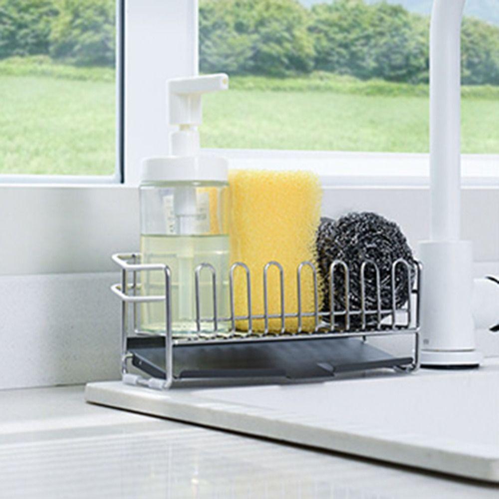Stainless Steel Kitchen Drain Rack Rust-proof Sink Storage Organizer Dish Drying Rack Washbasin